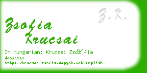 zsofia krucsai business card